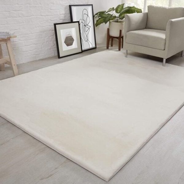 Covor Ego Rabbit, Super Pufos, Ultra-Fin, Calitate Premium, Alb, BR11936