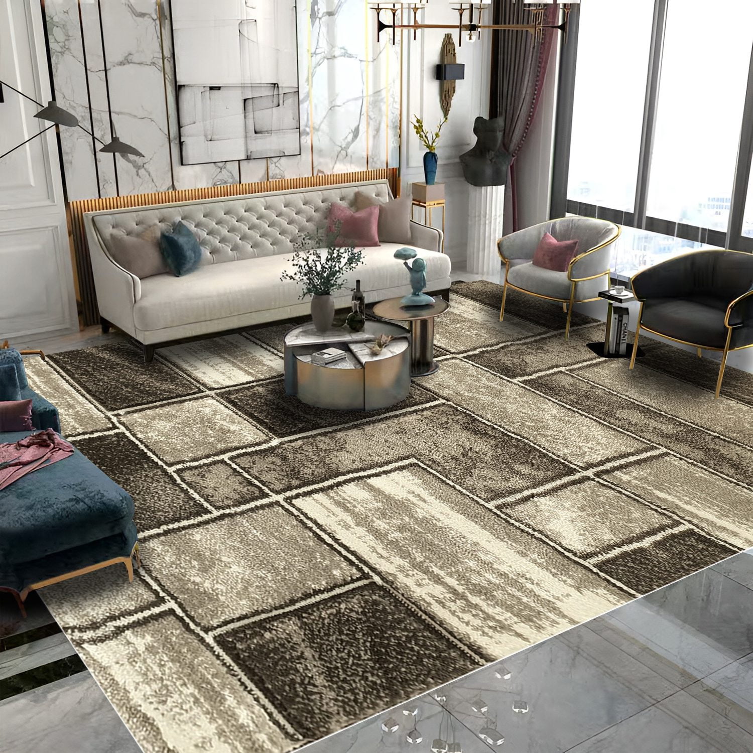 Covor Modern Living, Dormitor, Gri, Romantic, ST4716 Maro