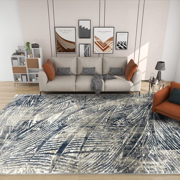 Covor Modern, Design 3D, Dormitor/Sufragerie, Ovidiu, BR2331A-Bleu