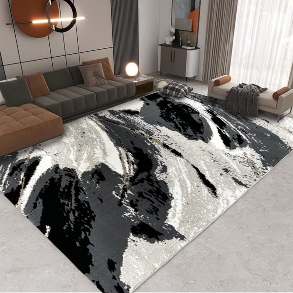 Covor Modern, Design 3D, Dormitor/Sufragerie, Yaman, Gri/Negru/Crem, ST1655A