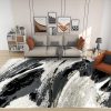 Covor Modern, Design 3D, Dormitor/Sufragerie, Yaman, Gri/Negru/Crem, ST1655A