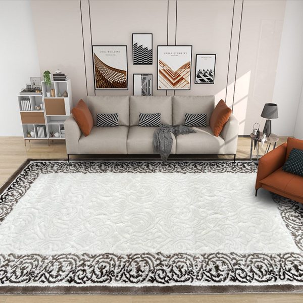 Covor Modern, Design 3D, Dormitor/Sufragerie, Mira, BRS1003 – Maro