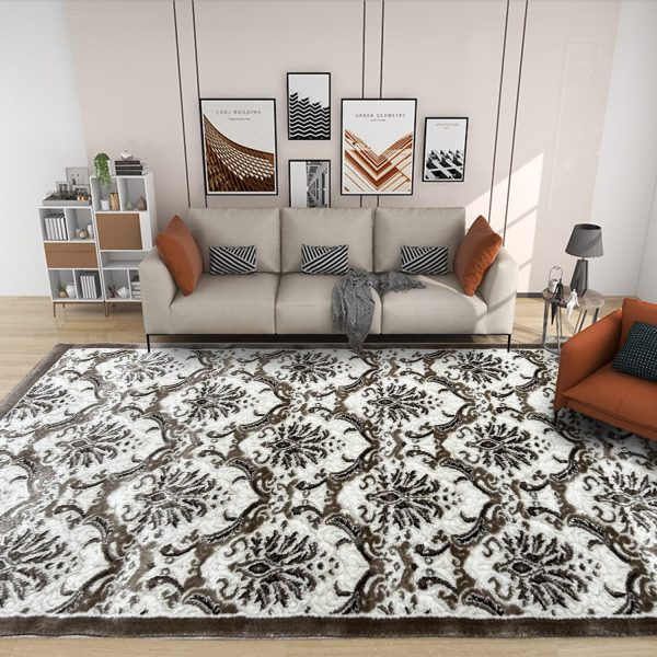 Covor Modern, Design 3D, Dormitor/Sufragerie, Maro, Mira, BRS1001