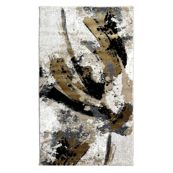 Covor Modern, Design 3D, Dormitor/Sufragerie, Yaman, Bej/Maro/Crem, BR1655B