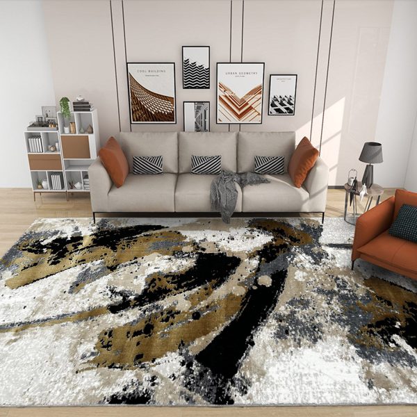 Covor Modern, Design 3D, Dormitor/Sufragerie, Yaman, Bej/Maro/Crem, BR1655B