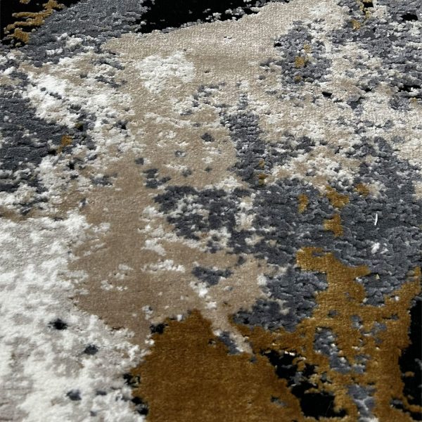Covor Modern, Design 3D, Dormitor/Sufragerie, Yaman, Bej/Maro/Crem, BR1655B