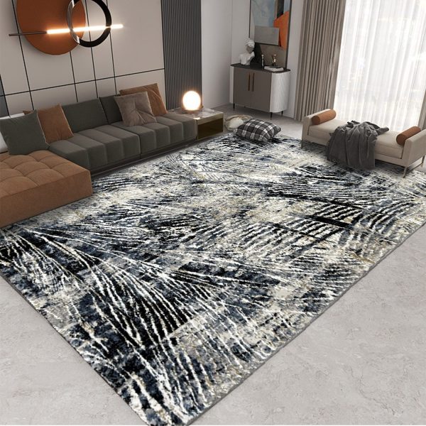Covor Modern, Design 3D, Dormitor/Sufragerie, Ovidiu, Gri/Albastru, BR2331A